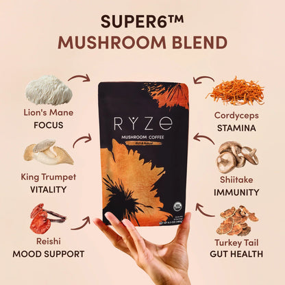 RYZE 100% Premium Mushroom Coffee